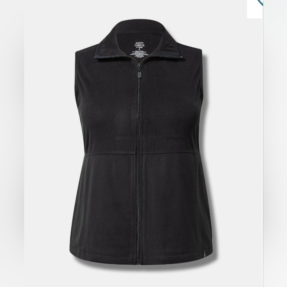 Torrid Microfleece Happy Camper Zip-Up Vest